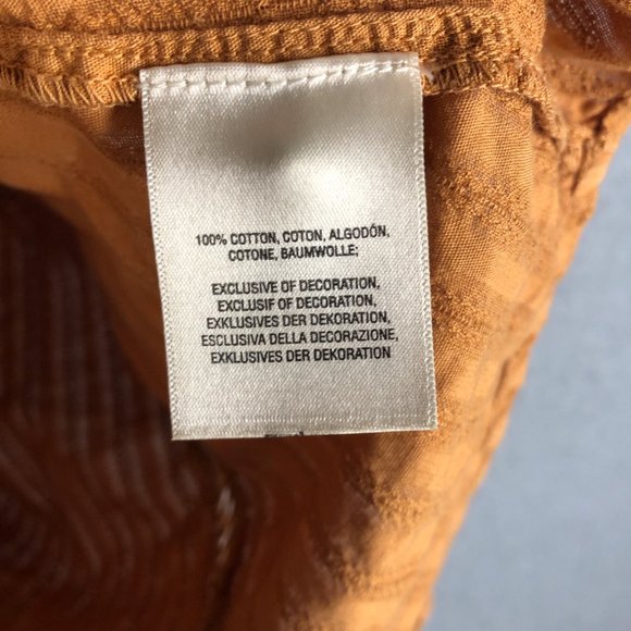 Anthropologie Akemi & Kin Orange Cotton Blouse Size Small - Picture 4 of 7